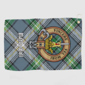 Clan MacDowall Crest over Tartan Golfhanddoek (Horizontaal)