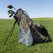 Clan MacDowall Crest over Tartan Golfhanddoek (Groen)