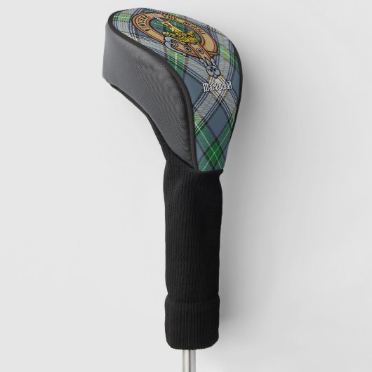 Clan MacDowall Crest over Tartan Golfheadcover (Schuin)