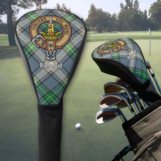 Clan MacDowall Crest over Tartan Golfheadcover