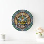 Clan MacDowall Crest over Tartan Grote Klok (Huis)
