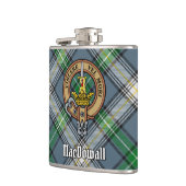 Clan MacDowall Crest over Tartan Heupfles (Links)
