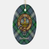 Clan MacDowall Crest over Tartan Keramisch Ornament (Rechts)