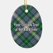 Clan MacDowall Crest over Tartan Keramisch Ornament (Achterkant)