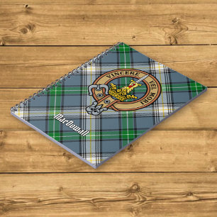 Clan MacDowall Crest over Tartan Notitieboek