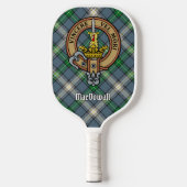 Clan MacDowall Crest over tartan Pickleball Paddle (Voorkant)