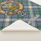 Clan MacDowall Crest over Tartan Sherpa Deken (3/4)