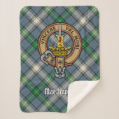 Clan MacDowall Crest over Tartan Sherpa Deken (Voorkant)