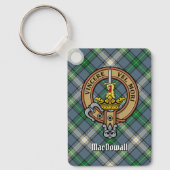 Clan MacDowall Crest over Tartan Sleutelhanger