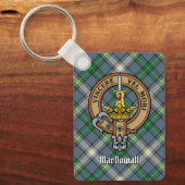 Clan MacDowall Crest over Tartan Sleutelhanger