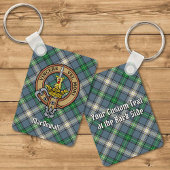 Clan MacDowall Crest over Tartan Sleutelhanger