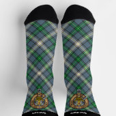 Clan MacDowall Crest over Tartan Sokken (Top)