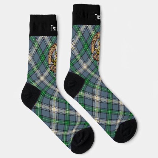 Clan MacDowall Crest over Tartan Sokken (Rechts)