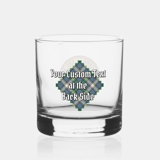 Clan MacDowall Crest over Tartan Whisky Glas (Achterkant)