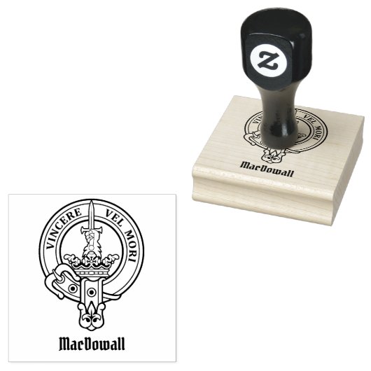 Clan MacDowall Crest Rubberstempel (Gestempeld)