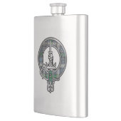 Clan MacDowall Crest & Tartan Flask Flacon (Links)