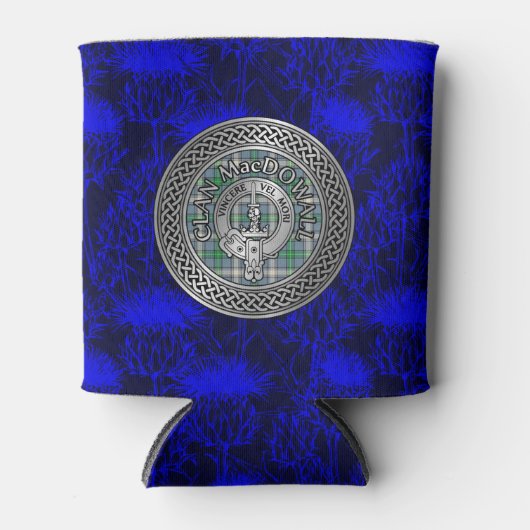 Clan MacDowall Crest & Tartan Knot Blikjeskoeler (Voorkant)