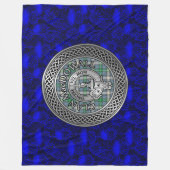 Clan MacDowall Crest & Tartan Knot Fleece Deken (Voorkant)