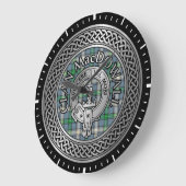 Clan MacDowall Crest & Tartan Knot Grote Klok (Hoek)