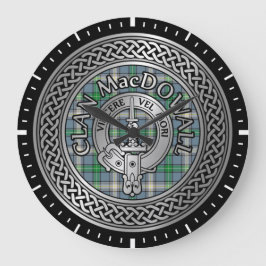 Clan MacDowall Crest & Tartan Knot Grote Klok