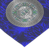 Clan MacDowall Crest & Tartan Knot Korte Tafelloper (Hoek)