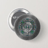 Clan MacDowall Crest & Tartan Knot Ronde Button 5,7 Cm (Voorkant /achterkant)