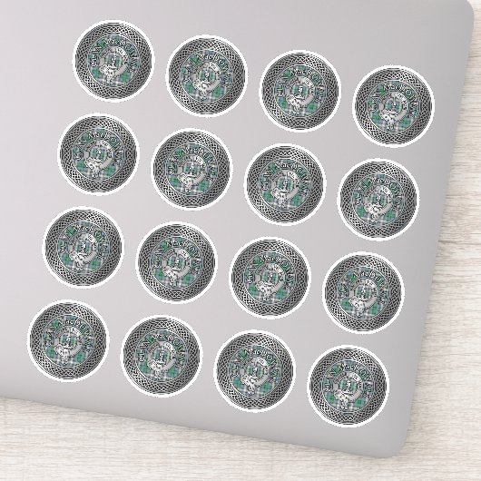 Clan MacDowall Crest & Tartan Knot Sticker (Detail)