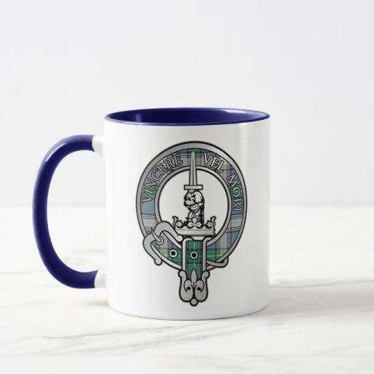 Clan MacDowall Crest & Tartan Mok (Links)
