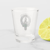 Clan MacDowall Crest & Tartan Shot Glass Glas (Achterkant)