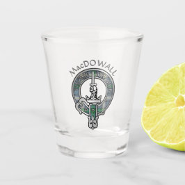 Clan MacDowall Crest & Tartan Shot Glass Glas