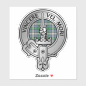Clan MacDowall Crest & Tartan Sticker (Vel)