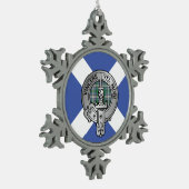 Clan MacDowall Crest & Tartan Tin Sneeuwvlok Ornament (Links)