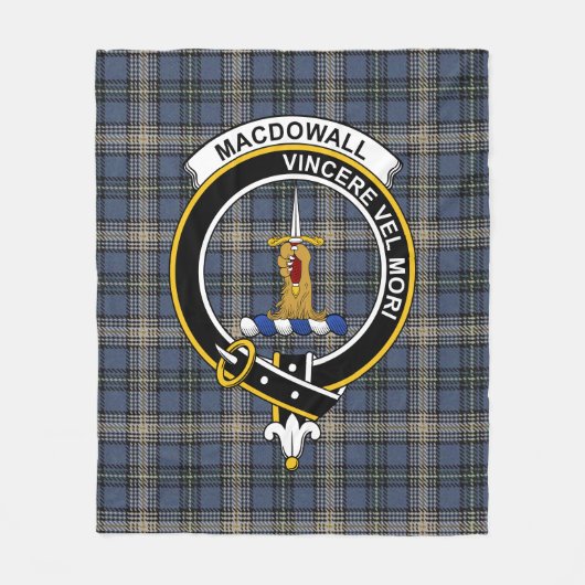 Clan MacDowall Light Tartan Pset Fleece Deken (Voorkant)