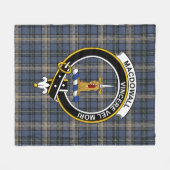 Clan MacDowall Light Tartan Pset Fleece Deken (Voorkant (Horizontaal))