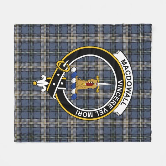 Clan MacDowall Light Tartan Pset Fleece Deken (Voorkant (Horizontaal))