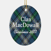 Clan MacDowall Scottish Tartan Keramisch Ornament (Rechts)
