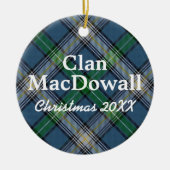 Clan MacDowall Scottish Tartan Keramisch Ornament (Voorkant)