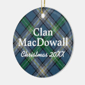 Clan MacDowall Scottish Tartan Keramisch Ornament (Links)