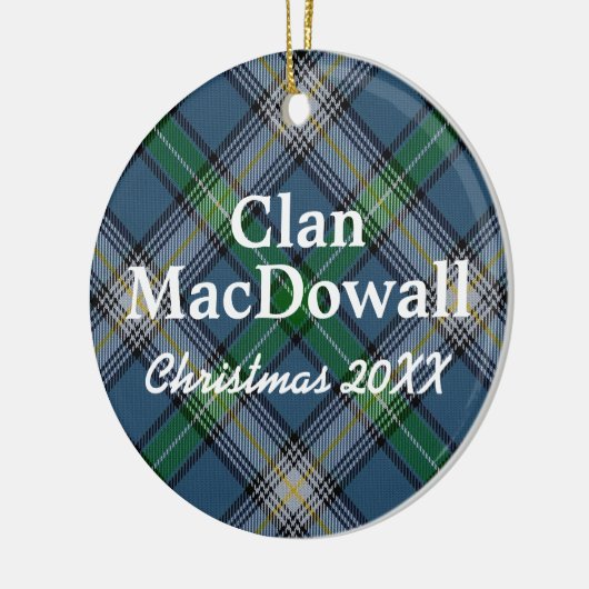 Clan MacDowall Scottish Tartan Keramisch Ornament (Links)