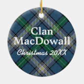 Clan MacDowall Scottish Tartan Keramisch Ornament (Achterkant)