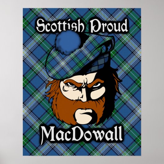 Clan MacDowall Scottish Tartan Poster (Voorkant)