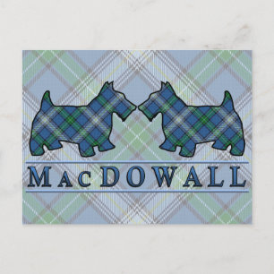 Clan MacDowall Tartan Schotse Honden Briefkaart
