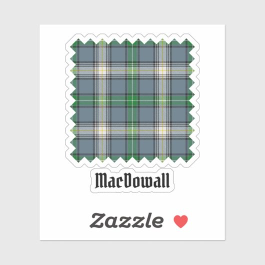 Clan MacDowall Tartan Sticker (Vel)
