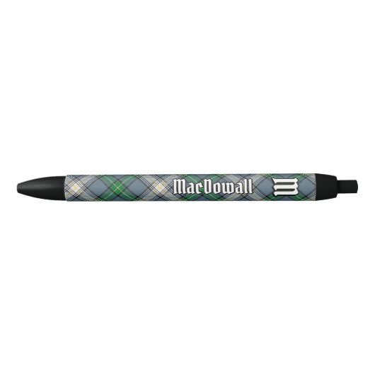 Clan MacDowall Tartan Zwarte Inkt Pen (Voorkant)