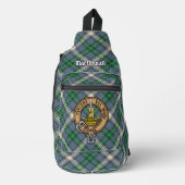 Clan MacDowall Wapen over Tartan Sling Bag (Voorkant)