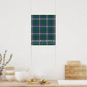 Clan MacDowell Colors of Scotland Tartan Poster (Keuken)