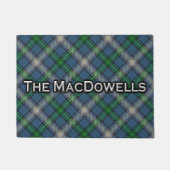 Clan MacDowell MacDowall Tartan Welkom Mat (Voorkant)