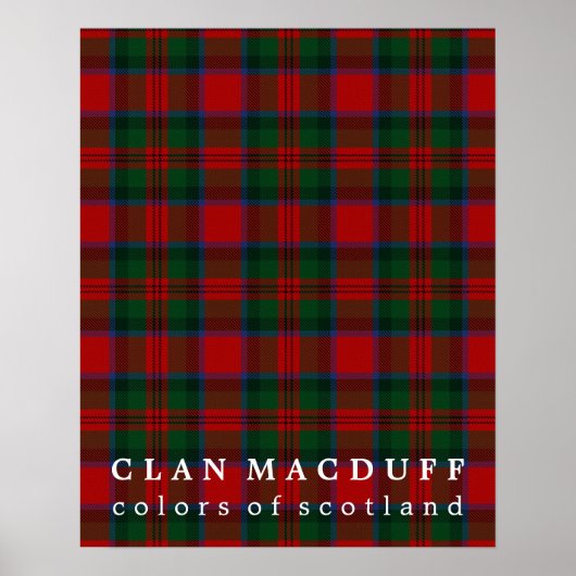 Clan MacDuff Colors of Scotland Tartan Poster (Voorkant)