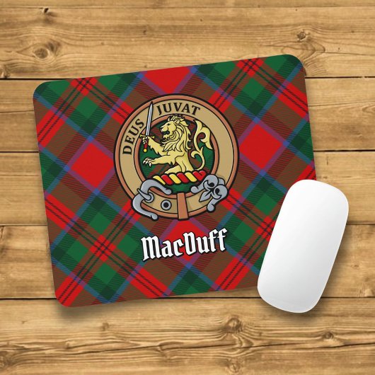 Clan MacDuff Crest boven tartan muismat