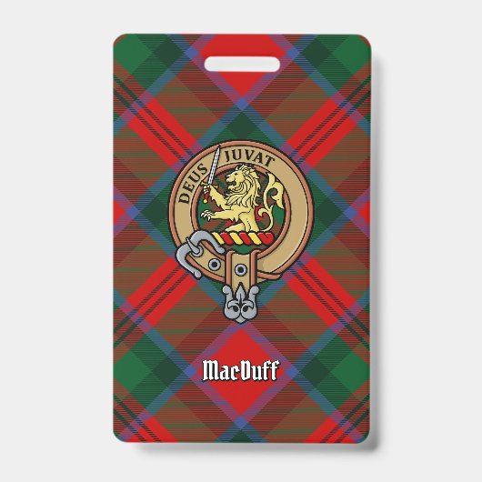 Clan MacDuff Crest over tartan Badge (Voorzijde)